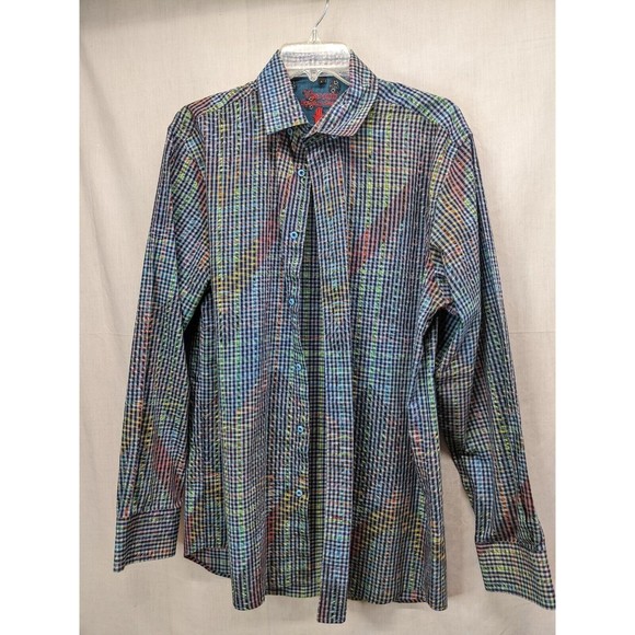 Visconti Signature Series Mens Colorful Long Sleeve Button Up Size Lg Limited Ed - Picture 1 of 6